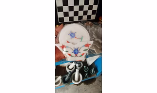 Luxury White Marble Coaster with Hand-Inlaid Blue Floral Artwork – Indian Stone Craft | Premium Table Decor