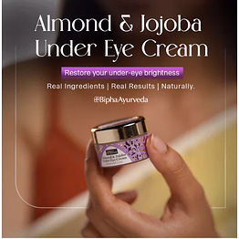 bipha ayurveda almond & jojoba under eye cream no more dark circles -10 gm