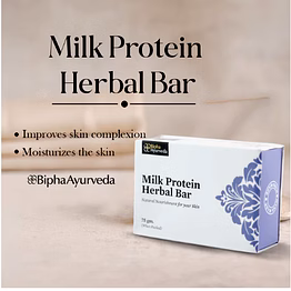 bipha ayurveda milk protein herbal bar - 75 gm
