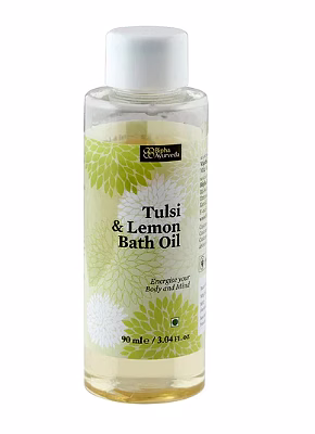 tulsi and lemon bath oil