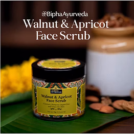 walnut & apricot face scrub