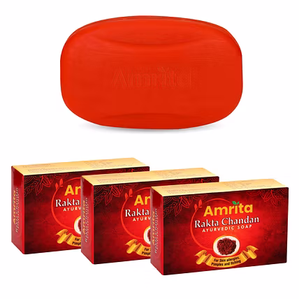 Amrita Rakta Chandana Soap (Pack of 3)-5