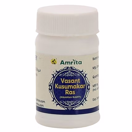 Amrita Vasant Kusumakar Ras - Swarna Rahit (60T)-AMRVASKUS02