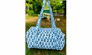 COTTON QUILTED DUFFLE BAG