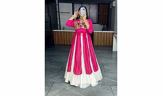 Leheriya Prints Kurtis With Traditional Lehenga Sets