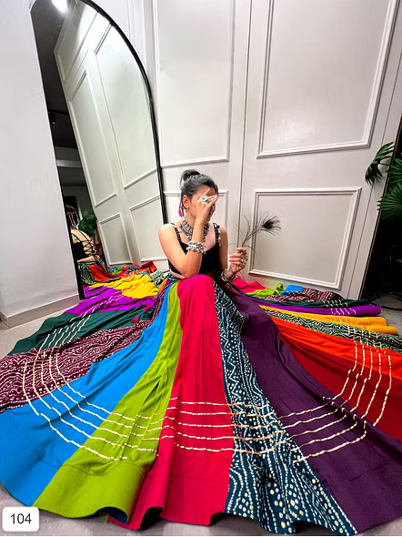 Rainbow Kali Lehengha
