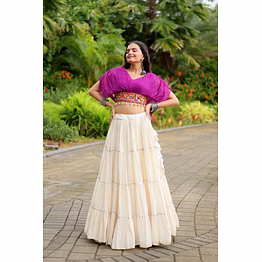 adorable designer readymade cotton lehenga choli set