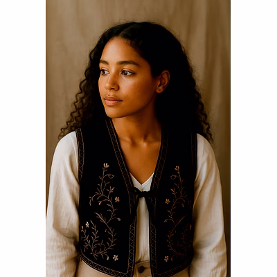 the noor velvet vest