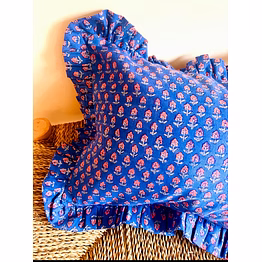 ethnicfashionin block print cushion cover