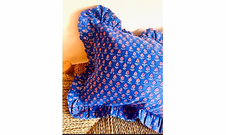 Block print cushion cover