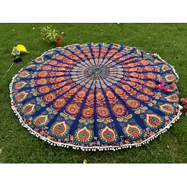 ethnicfashionin mandala round bedspread