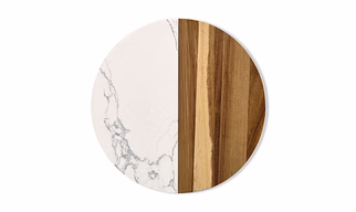 marble and wood chopping board