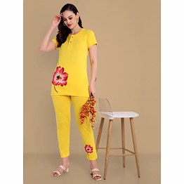 yellow girlsih night wear for summer