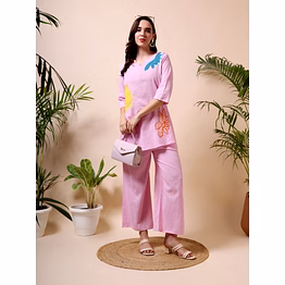 pink women co-ord set