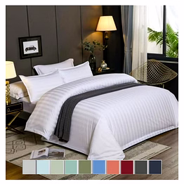 white stripe bedsheets