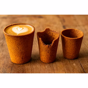 Edible coffee cups