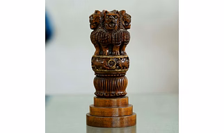 Wooden Ashoka pillar