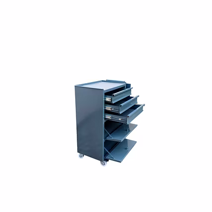 TOOL TROLLEY WITH 3 DRAWERS AND 2 COMPARTMENTS-2