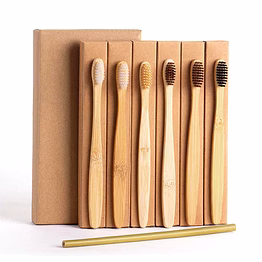 bamboo toothbrush 100% biobased bristles eco-friendly toothbrush with soft bristles | biodegradable handle | plastic-free oral care for adults