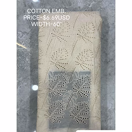 cotton schiffli embroidery fabrics