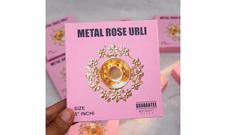 Metal Rose Urli