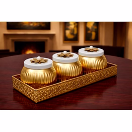 aura luxe dry fruit tray set
