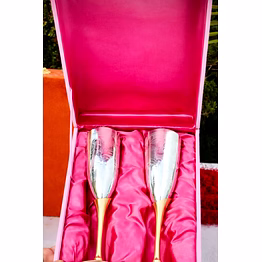 regalia silver champagne glass set