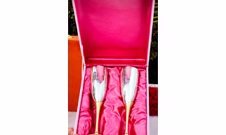 Regalia Silver Champagne Glass Set