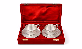 Regalia Silver Tea Cup & Saucer Set