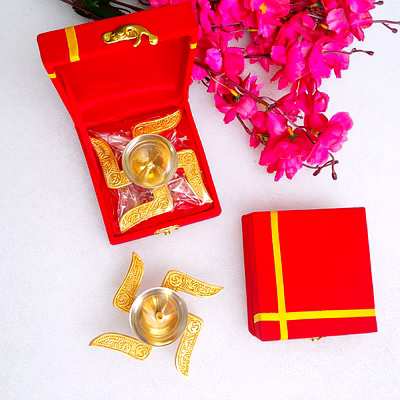 auspicious swastik diya for pooja & festive gifting