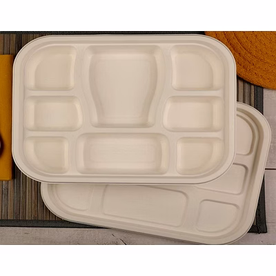 bagasse meal trays – biodegradable food trays with compartments | subera international