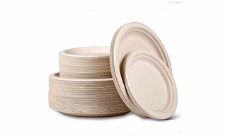 Bagasse Round Plates – Eco-Friendly Biodegradable Plates for Catering & Food Service | Subera International