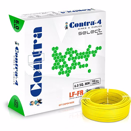 contra-4 single core lf-fr pvc 6 sqmm 90 m wire