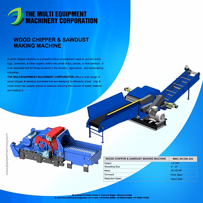 mmc wood chipper & sawdust making machine