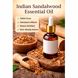 indian sandalwood essential oil (santalum album) – natural steam distilled fragrance grade
