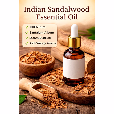Indian Sandalwood Essential Oil (Santalum Album) – Natural Steam Distilled Fragrance Grade-12868290