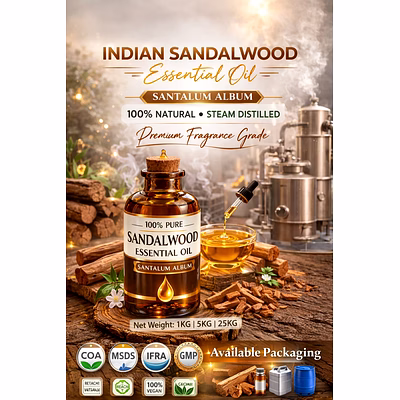 Indian Sandalwood Essential Oil (Santalum Album) – Natural Steam Distilled Fragrance Grade-2