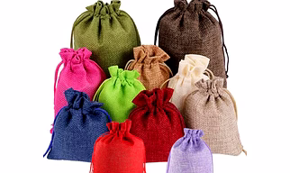 Red Jute Drawstring Potli Bags 20×30 cm Packaging Sack Bags and shopping bags