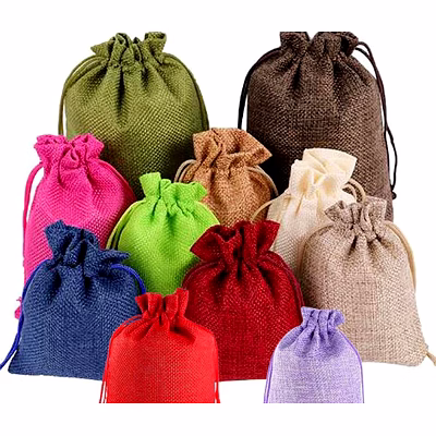 Red Jute Drawstring Potli Bags 20×30 cm Packaging Sack Bags and shopping bags-12869563