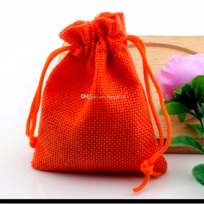 Red Jute Drawstring Potli Bags 20×30 cm Packaging Sack Bags and shopping bags-1