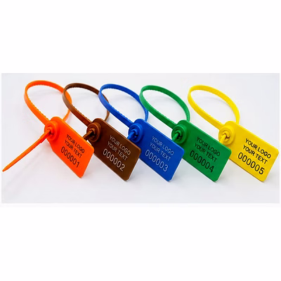Custom Tamperproof Polypropylene Security Seal Tags with Stainless Steel Locking Insert-3
