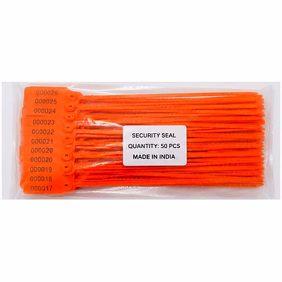 Custom Tamperproof Polypropylene Security Seal Tags with Stainless Steel Locking Insert-1