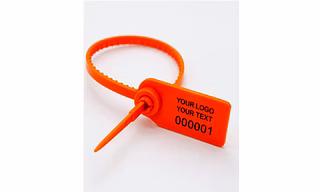 Custom Tamperproof Polypropylene Security Seal Tags with Stainless Steel Locking Insert