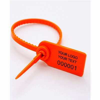 Custom Tamperproof Polypropylene Security Seal Tags with Stainless Steel Locking Insert-12883932