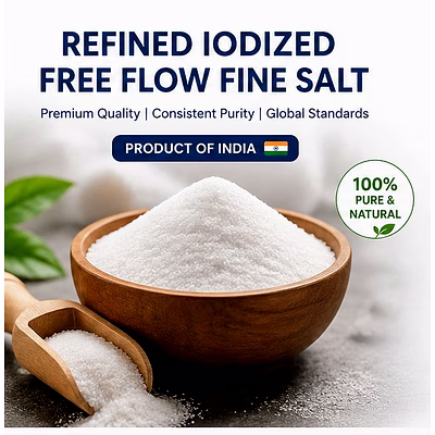 Refined Iodized Free Flow Fine Salt – Food Grade Export Quality – 20-30 PPM Iodine-12883999