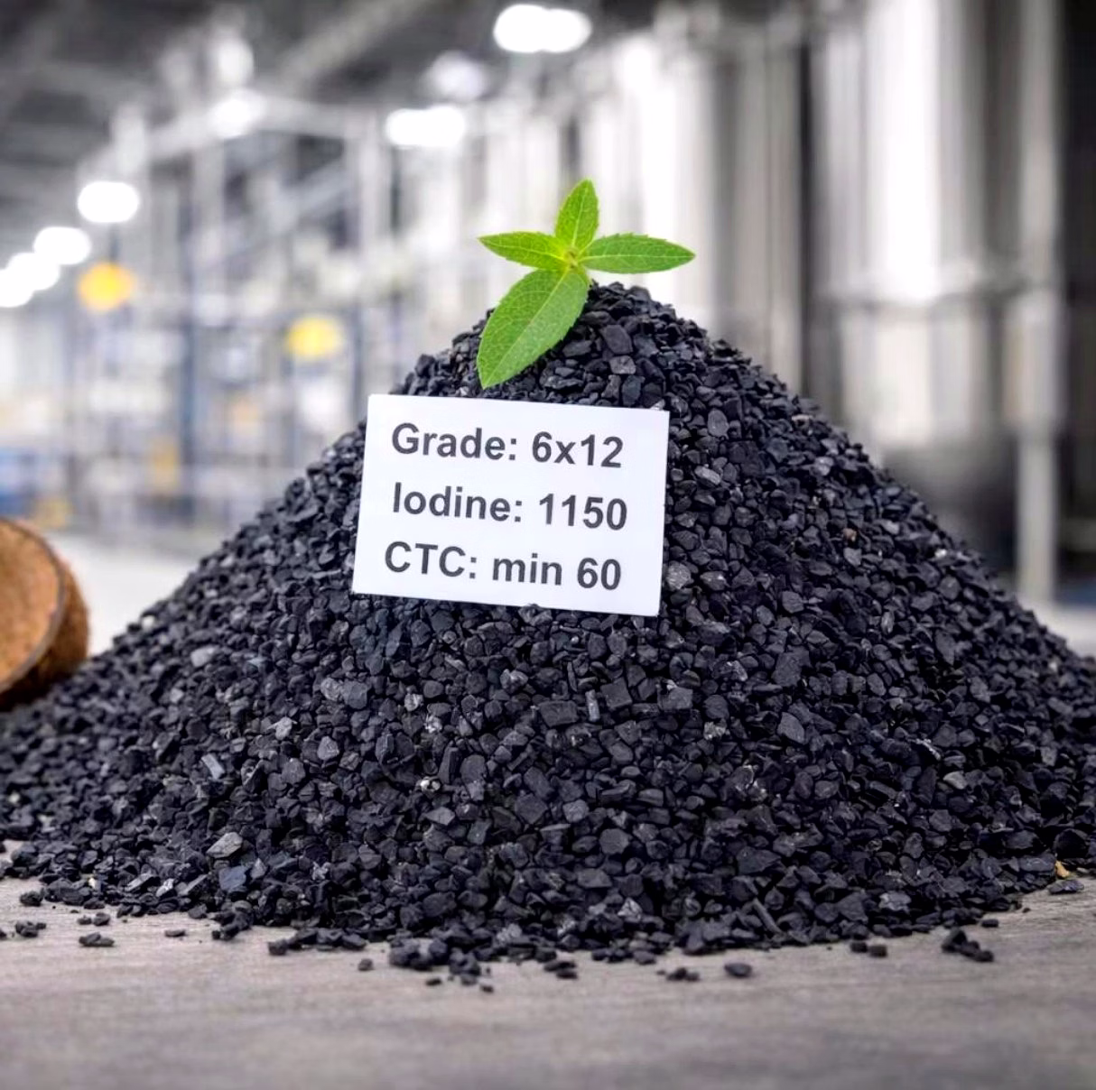 Coconut Shell Granular Activated Carbon (6x12 Mesh) – Water Treatment Grade image 2