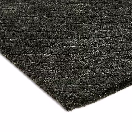Modern Textured Area Rug, Dark Gray, Plush Shag Pattern, Contemporary Living Room Carpet-3