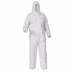 disposable coveralls.