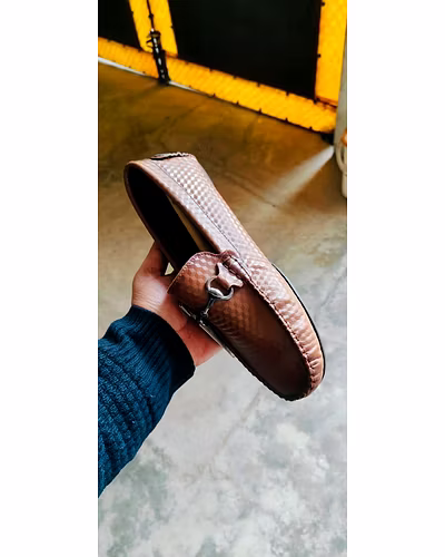 Leather Mocassin For Mens-6-7