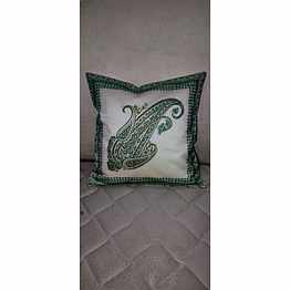 chanderi hand block print cushion cover